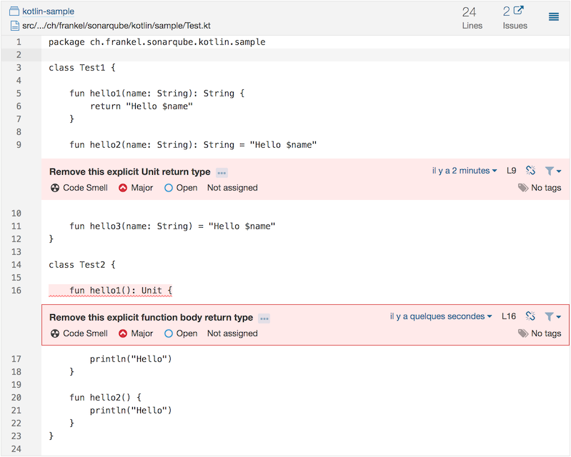 SonarQube screenshot